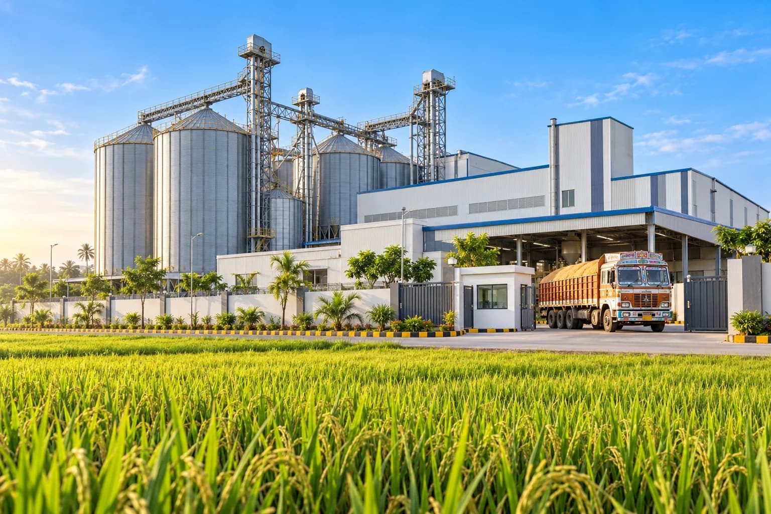 Modern rice mill plant